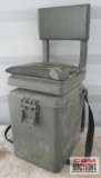 Green Camo Insulated Cooler With A Seat On Top *F21