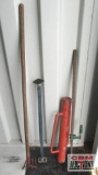 A Lot Of Hand Tools, Including A Cargo Load Lock, Post Driver, And A Speed Clamp *F25