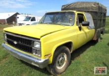 1982 Chevrolet C20 Pickup 3/4 Truck Covered Flatbed, VIN # 1GCGC23M8CS167201