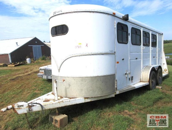 1998 CM Contract 3 Horse Slant Trailer, VIN # 49THB1824V1027992