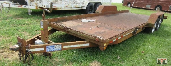 2002 Liberty Heavy Duty 80"x 22' Tilt Deck Trailer, 6' Fixed Deck, Tandem Axle, Diamond Tread Steel