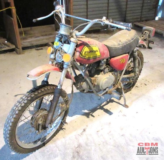 1973 Honda SL70 70CC Dirt Bike Motorsport Off-Road Mini Bike, Shows 4,766 Miles, Vin # SL70110876
