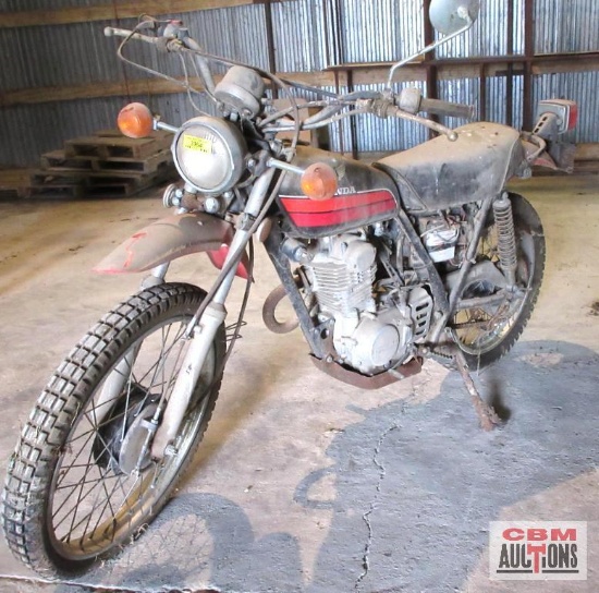 1978 Honda XL175 175CC Dual Sport Enduro Dirt Bike, Shows 532 Miles, Vin# XL1754201371: Been Sitting
