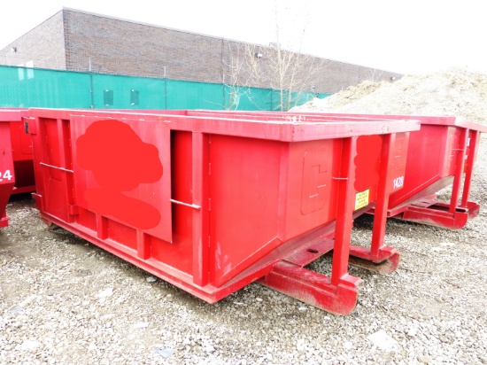 AMM Manufacturing Heavy Duty 14 Yard Roll- Off Bin - Almost New Condition