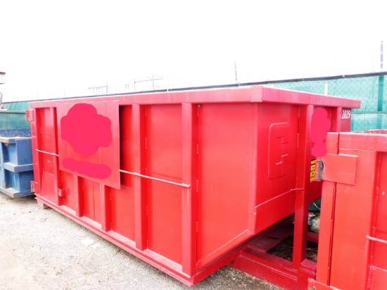 AMM Manufacturing Heavy Duty 20 Yard Short Roll- Off Bin - Almost New Condition
