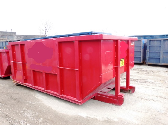 AMM Manufacturing Heavy Duty 20 Yard Short Roll- Off Bin - Almost New Condition