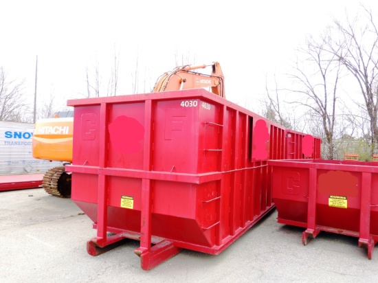 AMM Manufacturing Heavy Duty 40 Yard Roll- Off Bin - Almost New Condition