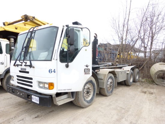 2011 American Lafrance Model Condor Tri Axel Hook Truck , 50 Yard Bin Capacity