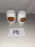 Triple XXX mugs- hand painted- early 50s- rare