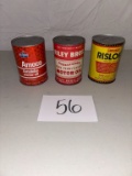 Amoco- Riley Bros- Rislone Motor Oil Cans