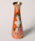 ART DECO NORITAKE TAPERED BUD VASE FLAPPER LADY IN WHITE ORANGE LUSTER #29512