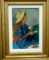 ROBERT PHILIPP TEA TIME GIRL YELLOW HAT OIL PAINTING