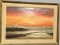 ROBERT WILLIAM WOOD OIL PAINTING GOLDEN EVENING SEASIDE SUNSET BEACH SHORE IMPRESSIONIST CIRCA 1965