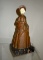 EMIL MEIER AUSTRIAN BRONZE OF 19TH CENTURY WOMAN w/ HAT & UMBRELLA