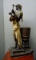 LOUIS HOTTOT NUBIAN GIRL BLACKAMOORE MUSICAL INSTRUMENT SCULPTURE STATUE FRENCH