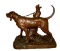 AUGUSTE NICOLAS CAIN HUNTING DOG FRENCH BRONZE SCULPTURE 19TH CENTURY 19C