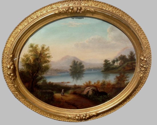 PERIOD 19TH CENTURY HUDSON RIVER SCHOOL OIL PAINTING