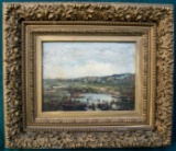 JAMES GALE TYLER OIL PAINTING 1888 NY IMPRESSIONIST EXHIBITION LANDSCAPE