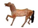 HERSCHELL SPILLMAN CAROUSEL HORSE SWEET FACED OUTER ROW STANDER HAND CARVED WOOD c1910