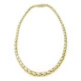18K GOLD TIFFANY RUSSIAN WEAVE WHEAT NECKLACE 40.2 Grams