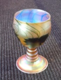 TIFFANY STUDIOS FAVRILE GLASS VASE GOBLET VINE & LEAVES