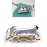 German Silver with Onyx Colored Stone Cowboy Western Belt Buckle #880