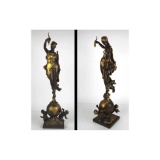 19c AUGUSTIN JEAN MOREAU BAUTHIER FORTUNA FRENCH BRONZE