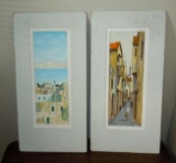 L. KORIN, ISRAELI, WATERCOLOR AND GOUACHE TIBERIAS ISRAEL, AND JAFFA ISRAEL PAINTINGS