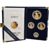 1992 AMERICAN GOLD EAGLE PROOF FOUR COIN SET w COA BOX
