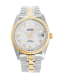 14K SS MENS ROLEX 74033 TUDOR PRINCE DATE WHITE ROMAN