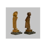 ANDRE-VINCENT BECQUEREL ART DECO FIGURAL BOOKENDS