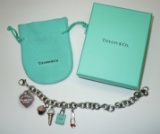 TIFFANY HEART TAG CHARM BRACELET SHOPPING BAG FLIP FLOP