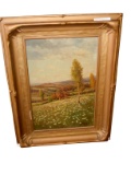 JULES MOREAU CALIFORNIA PLEIN AIR PAINTING DAISY FIELD Hanson Puthuff School C1920