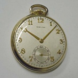 14KT GOLD HAMILTON 921 OPEN FACE POCKET WATCH 21 JEWEL