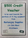 $500 Gift Card towards Hi Hog Equipment from Barbeejay Supplies