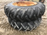 Pair Of 16.9-38 Tires On Rims