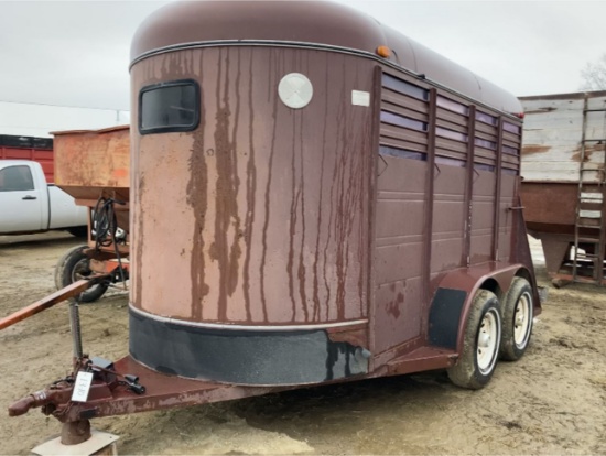 2003 Big Valley 12' Livestock Trailer w/Removable 2-Horse Divider