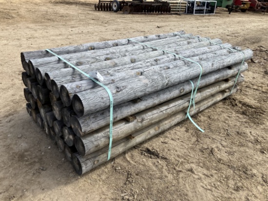 (32) 5" x 8' Treated Fence Posts