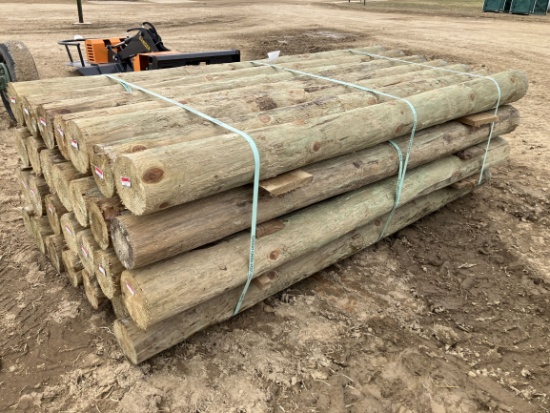 (28) 6" x 8' Treated Fence Posts