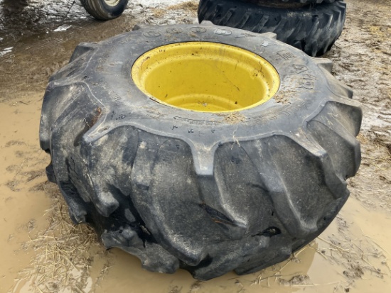 Good Year 28L-26 Tire on Rim