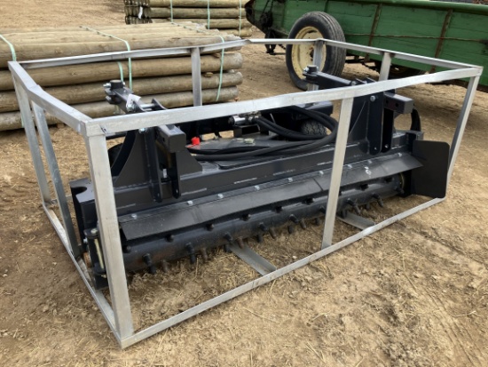 72" LandHonor Quick Attach Power Rake (New), Quick Attach