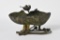 Japanese Bronze Lily Pad & Frog Bowl Circa 1900