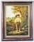 Antique French Oil on Board 