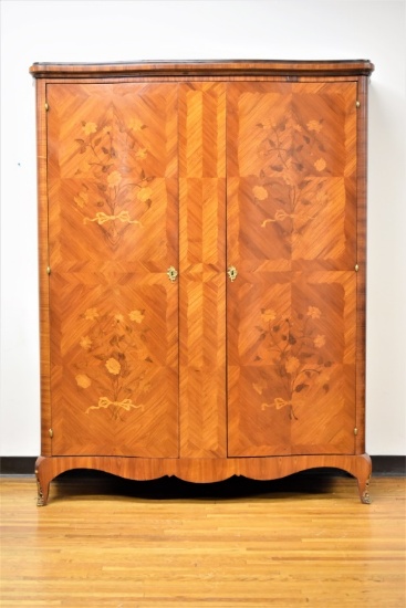 French Parquetry Inlaid Armoire