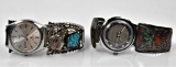 Navajo Lee Bennett Sterling & Turquoise Watch Tips