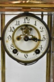 New Haven Art Nouveau Crystal Regulator Clock