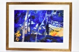 Abstract Forrest Scene Watercolor on paper