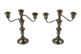 Sterling Silver Candelabras and Compote