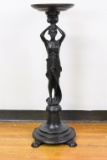 Antique Carved Figural Pedestal