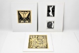 E.M Washington Erotic woodblock Print grouping